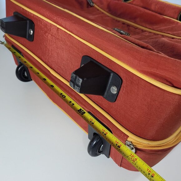 BAGGALLINI Rolling Tote Luggage Carry On Under Seat Suitcase Tomato Red/Org - Picture 10 of 16